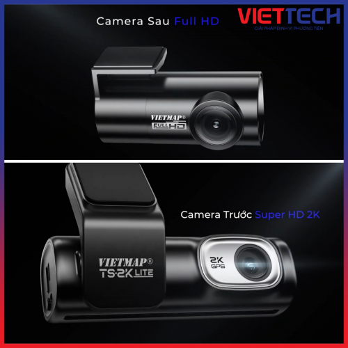Camera Hành Trình Ô Tô Vietmap TS-2K LITE Full HD 2K Tích Hợp Ghi Hình, Ghi Âm, GPS, Wifi