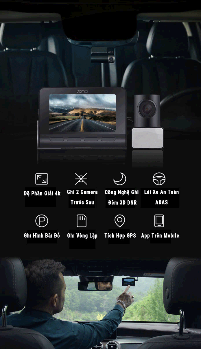 Diễn đàn rao vặt: Camera Hành trình Xiaomi 70Mai A800S 4k Full HD Camera-Hanh-Trinh-Xioami-70mai-A800-1